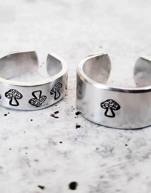 Load image into Gallery viewer, Mushroom Silver Ring by Salt and Sparkle
