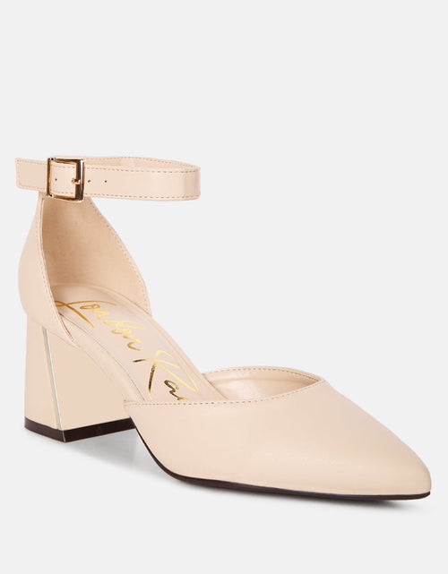 Load image into Gallery viewer, myla faux leather metallic sling heeled sandals by London Rag
