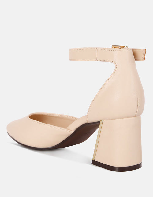 Load image into Gallery viewer, myla faux leather metallic sling heeled sandals by London Rag

