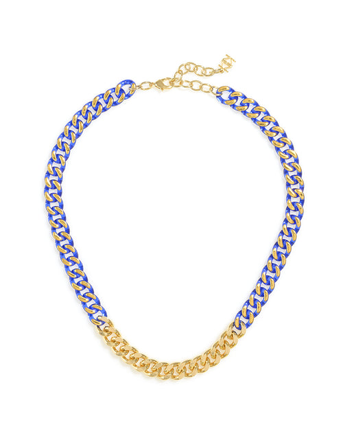 Load image into Gallery viewer, Touch Of Color Chain Collar Necklace by ZENZII
