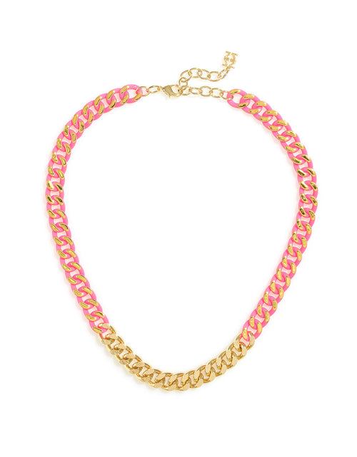 Load image into Gallery viewer, Touch Of Color Chain Collar Necklace by ZENZII

