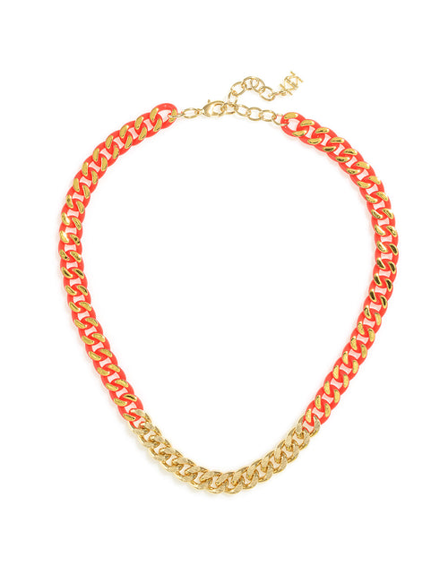 Load image into Gallery viewer, Touch Of Color Chain Collar Necklace by ZENZII
