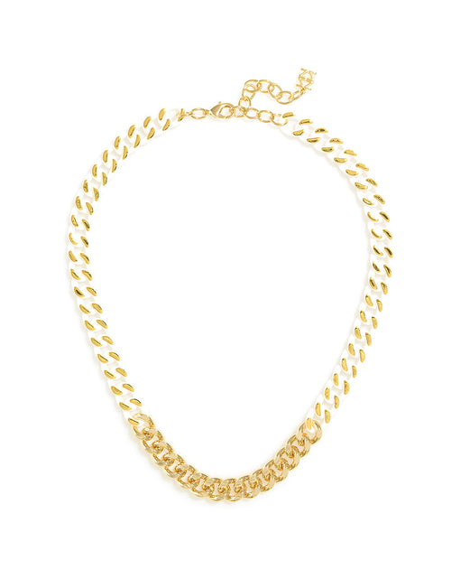 Load image into Gallery viewer, Touch Of Color Chain Collar Necklace by ZENZII
