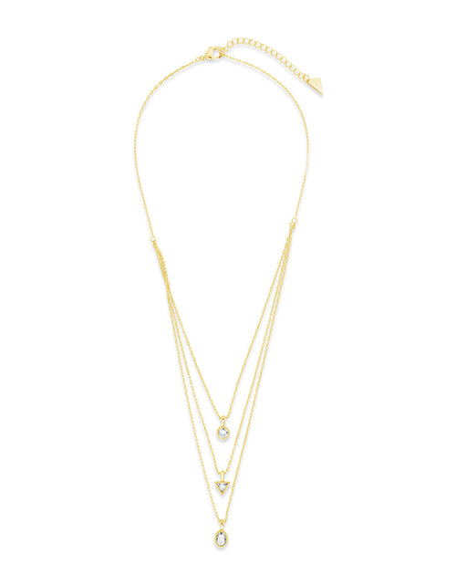 Load image into Gallery viewer, Julie CZ &amp; Layered Chain Necklace by Sterling Forever
