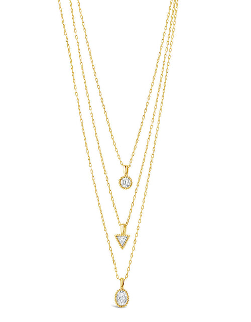 Load image into Gallery viewer, Julie CZ &amp; Layered Chain Necklace by Sterling Forever
