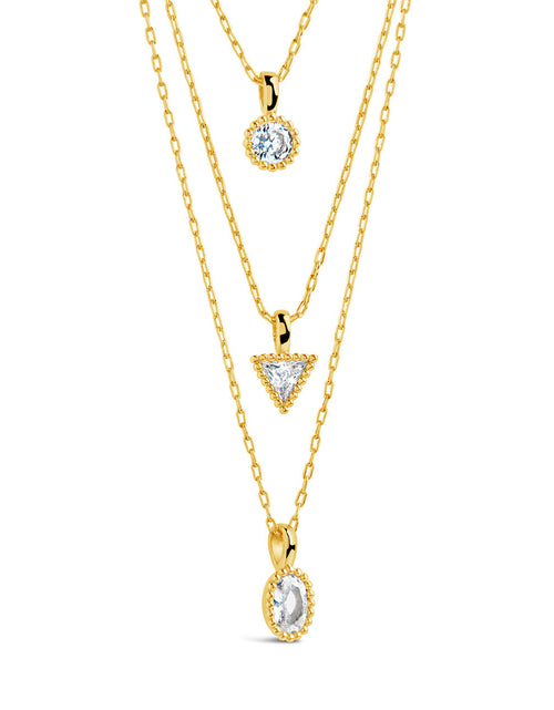 Load image into Gallery viewer, Julie CZ &amp; Layered Chain Necklace by Sterling Forever
