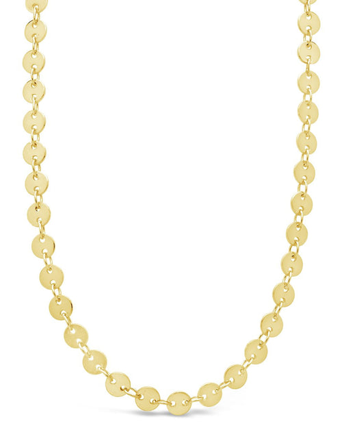 Load image into Gallery viewer, Mini Round Disk Chain Necklace by Sterling Forever
