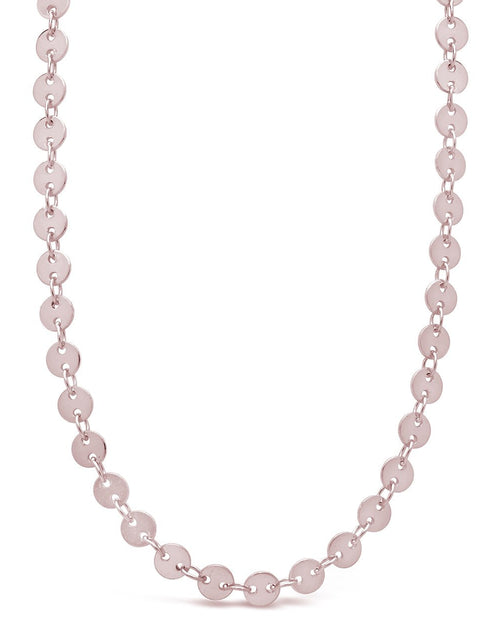 Load image into Gallery viewer, Mini Round Disk Chain Necklace by Sterling Forever
