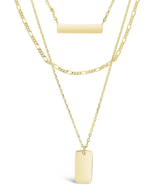Load image into Gallery viewer, Triple Layered Bar Necklace by Sterling Forever
