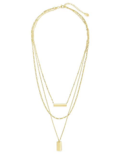 Load image into Gallery viewer, Triple Layered Bar Necklace by Sterling Forever
