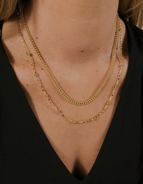 Load image into Gallery viewer, Layered Beaded Chain Necklace by Sterling Forever
