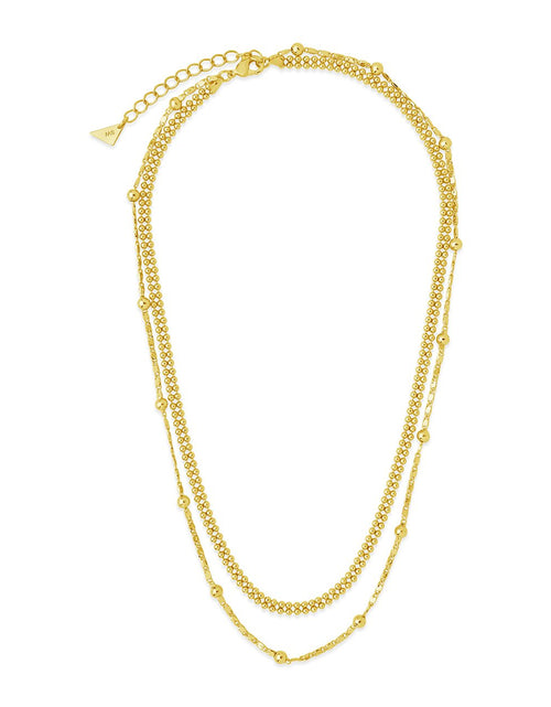 Load image into Gallery viewer, Layered Beaded Chain Necklace by Sterling Forever
