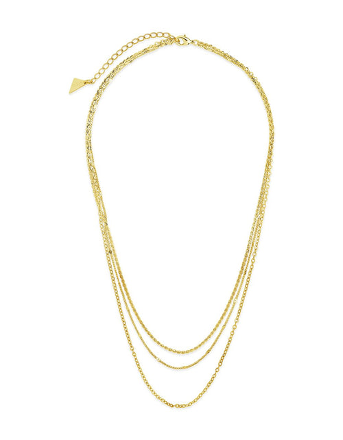 Load image into Gallery viewer, Dainty Three Layer Chain Necklace by Sterling Forever
