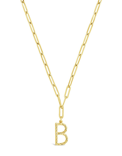 Load image into Gallery viewer, Braided Initial Pendant Necklace by Sterling Forever
