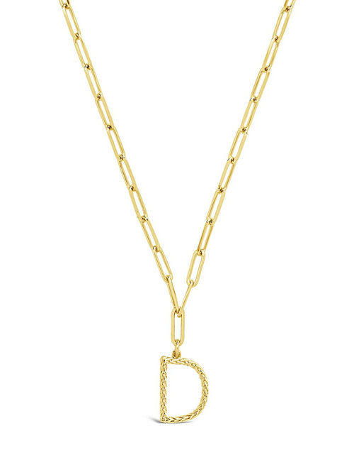 Load image into Gallery viewer, Braided Initial Pendant Necklace by Sterling Forever
