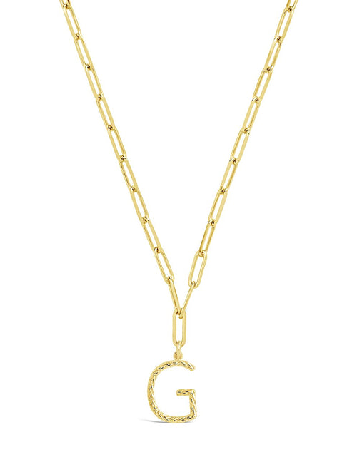 Load image into Gallery viewer, Braided Initial Pendant Necklace by Sterling Forever
