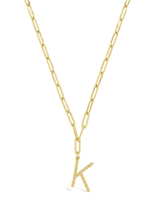 Load image into Gallery viewer, Braided Initial Pendant Necklace by Sterling Forever
