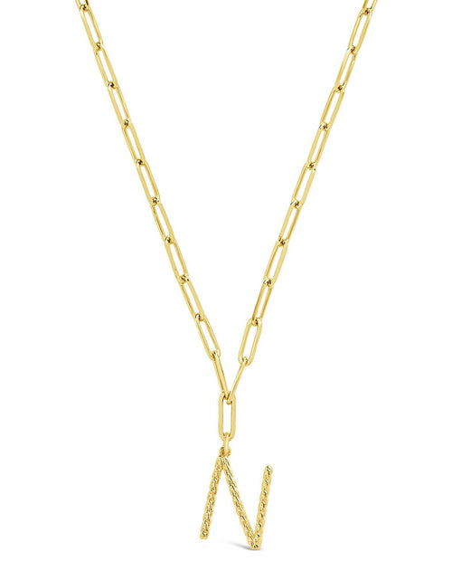 Load image into Gallery viewer, Braided Initial Pendant Necklace by Sterling Forever
