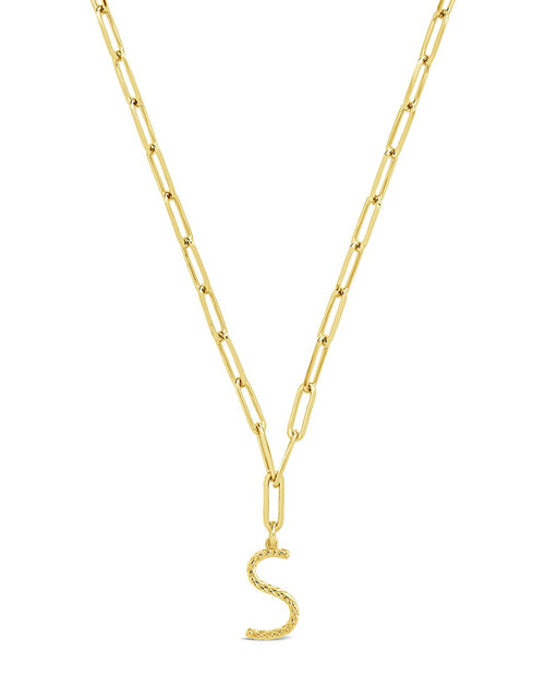 Load image into Gallery viewer, Braided Initial Pendant Necklace by Sterling Forever

