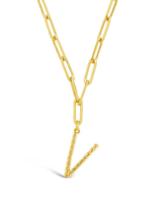 Load image into Gallery viewer, Braided Initial Pendant Necklace by Sterling Forever
