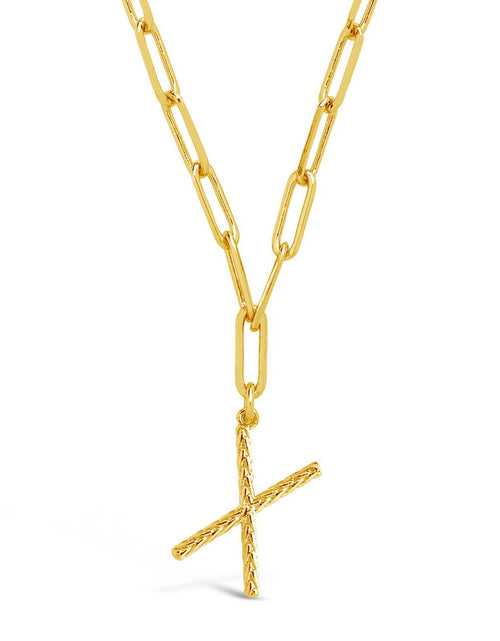Load image into Gallery viewer, Braided Initial Pendant Necklace by Sterling Forever
