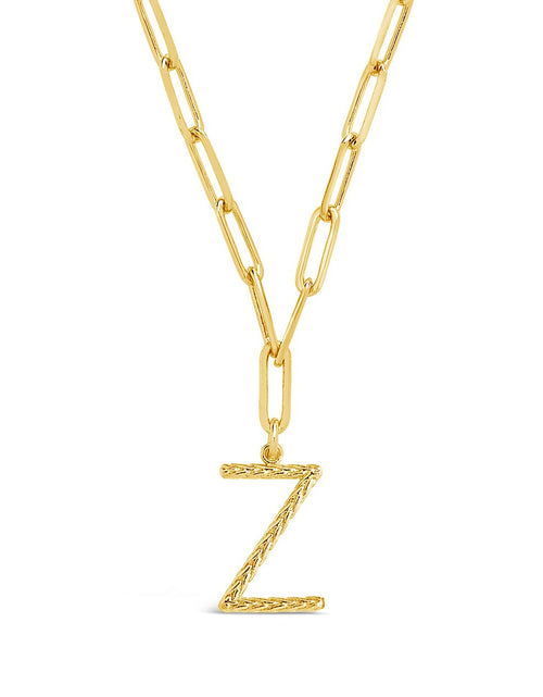 Load image into Gallery viewer, Braided Initial Pendant Necklace by Sterling Forever
