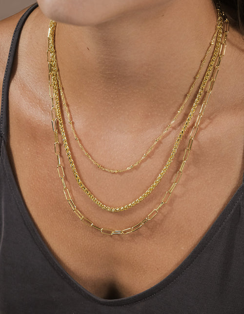 Load image into Gallery viewer, Parisa Layered Chain Necklace by Sterling Forever
