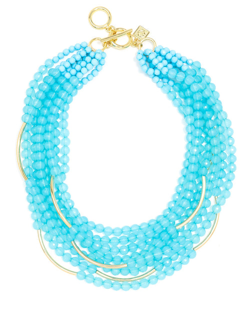Load image into Gallery viewer, Catch The Wave Beaded Necklace by ZENZII

