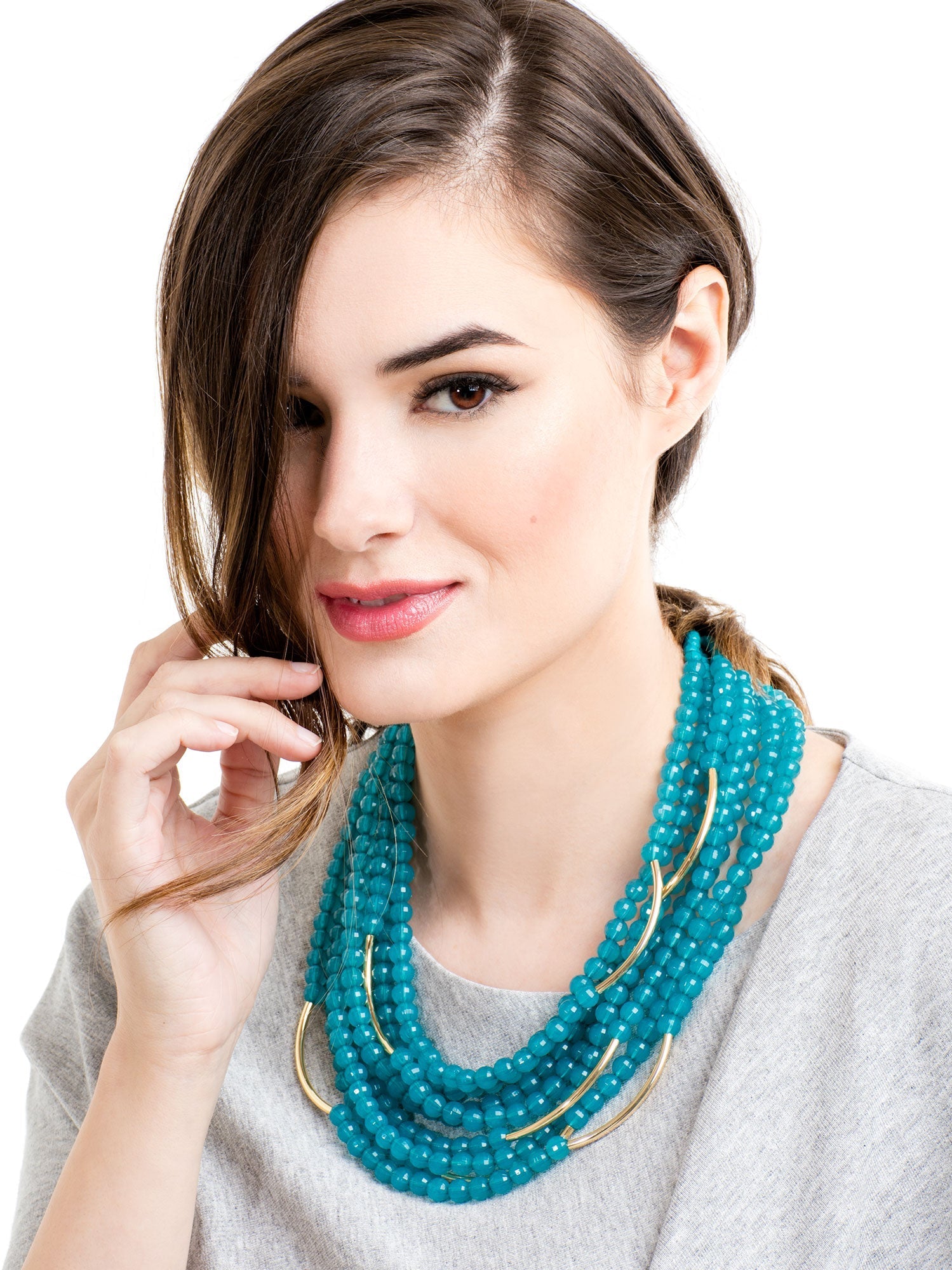 Catch The Wave Beaded Necklace by ZENZII