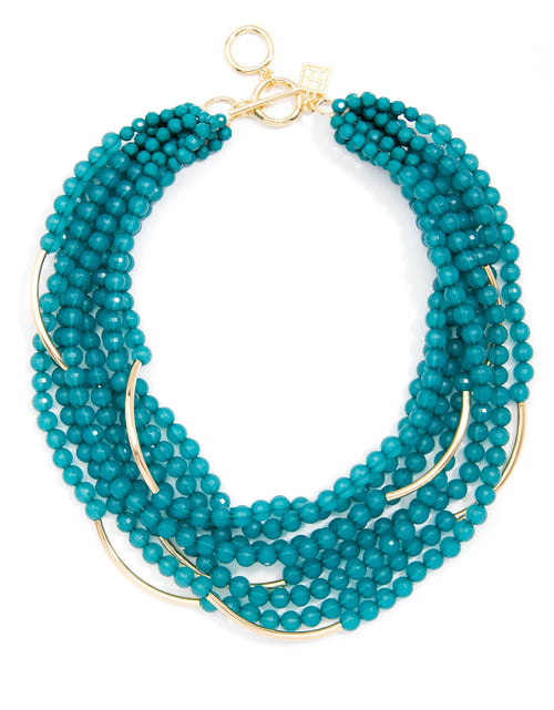 Load image into Gallery viewer, Catch The Wave Beaded Necklace by ZENZII
