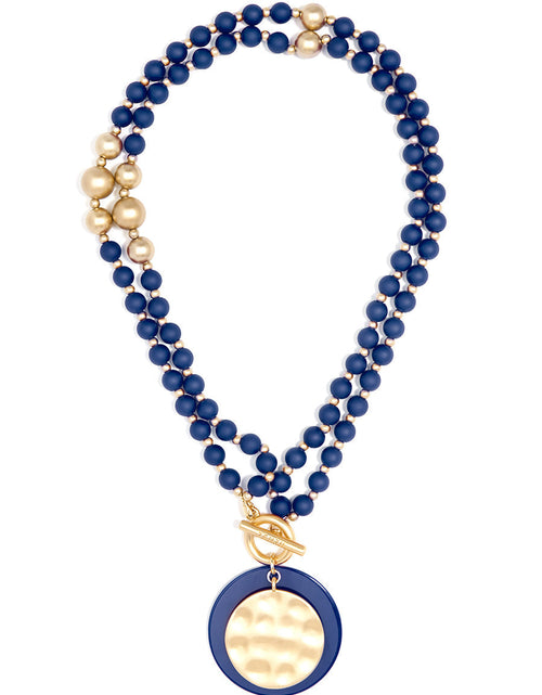 Load image into Gallery viewer, Resin And Matte Coin Beaded Long Necklace by ZENZII
