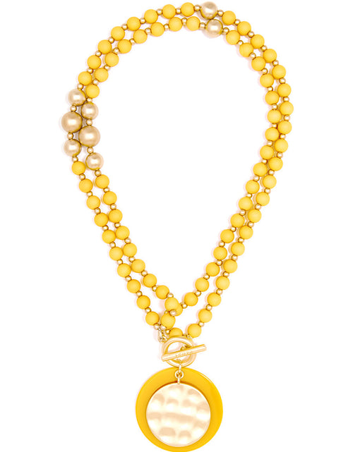Load image into Gallery viewer, Resin And Matte Coin Beaded Long Necklace by ZENZII
