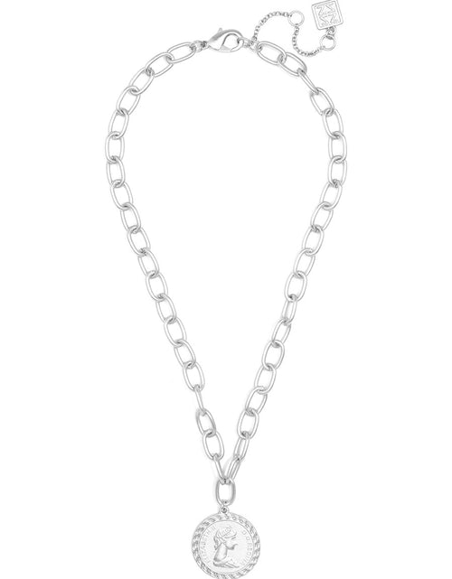 Load image into Gallery viewer, Coin Pendant And Chain Collar Necklace by ZENZII
