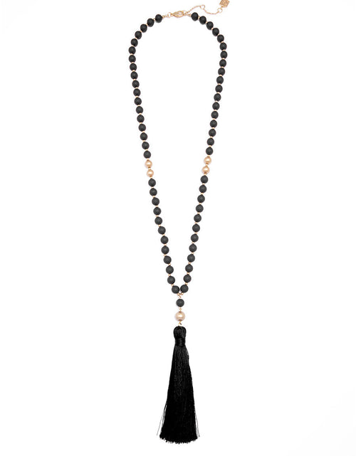 Load image into Gallery viewer, Faye Beaded Tassel Necklace by ZENZII
