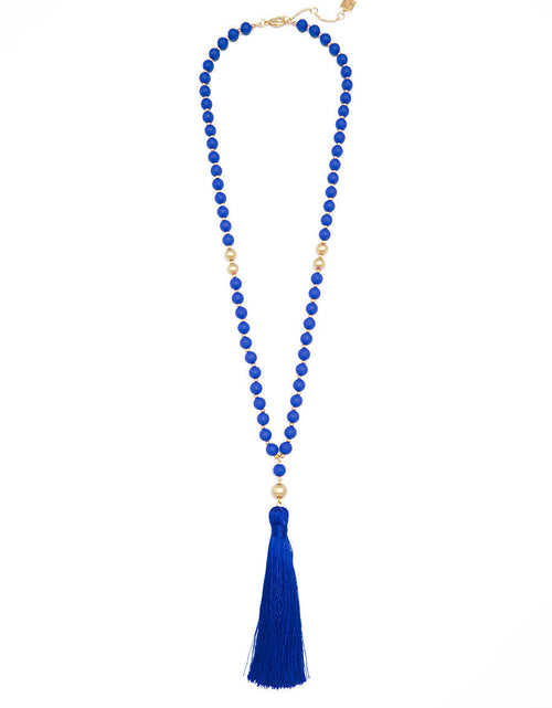 Load image into Gallery viewer, Faye Beaded Tassel Necklace by ZENZII
