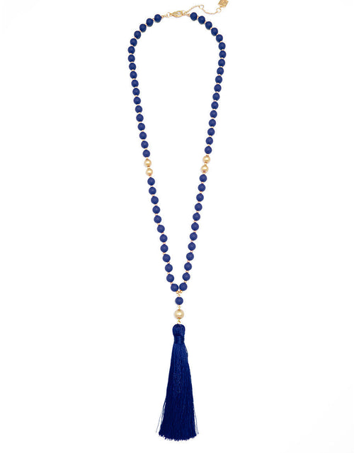 Load image into Gallery viewer, Faye Beaded Tassel Necklace by ZENZII

