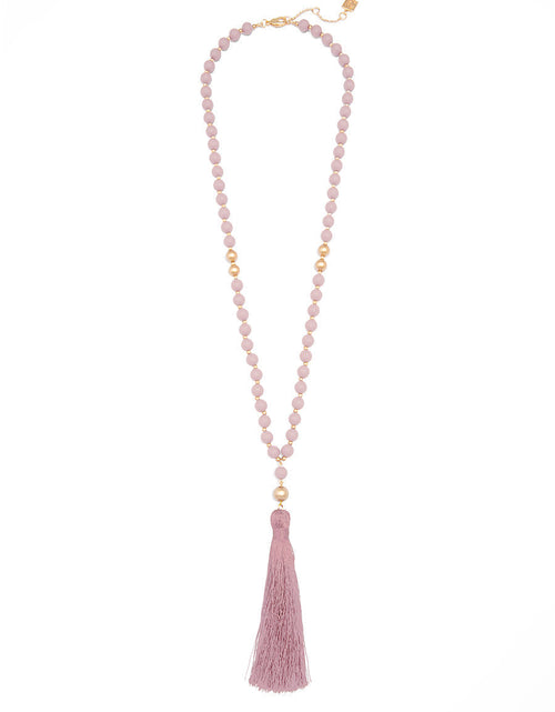 Load image into Gallery viewer, Faye Beaded Tassel Necklace by ZENZII

