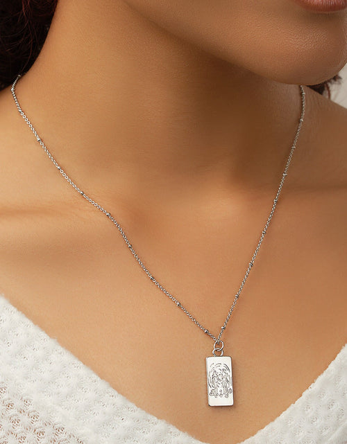 Load image into Gallery viewer, The Lovers Tarot Card Necklace by Sterling Forever
