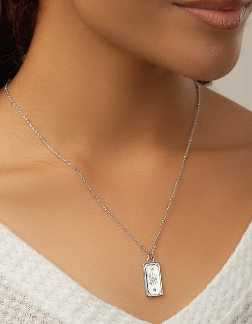 Load image into Gallery viewer, The Lovers Tarot Card Necklace by Sterling Forever
