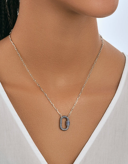 Load image into Gallery viewer, Pave CZ Carabiner Lock Necklace by Sterling Forever
