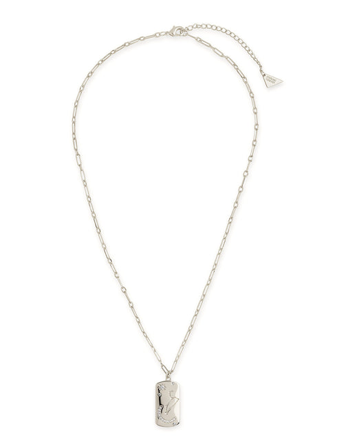 Load image into Gallery viewer, CZ Constellation Dog Tag Pendant Necklace by Sterling Forever
