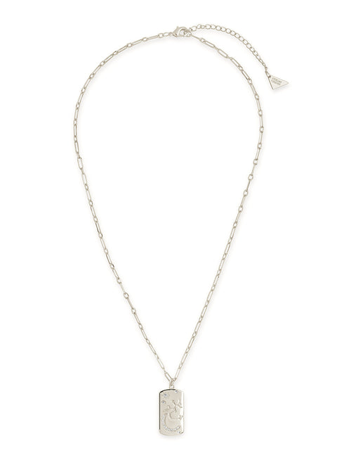 Load image into Gallery viewer, CZ Constellation Dog Tag Pendant Necklace by Sterling Forever

