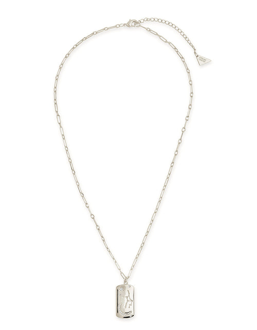 Load image into Gallery viewer, CZ Constellation Dog Tag Pendant Necklace by Sterling Forever
