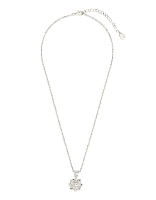 Load image into Gallery viewer, Etta CZ &amp; Pearl Pendant Necklace by Sterling Forever
