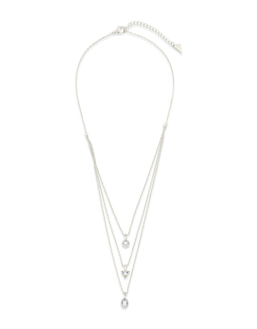 Load image into Gallery viewer, Julie CZ &amp; Layered Chain Necklace by Sterling Forever
