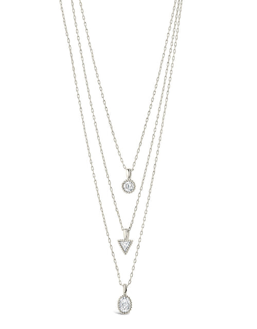Load image into Gallery viewer, Julie CZ &amp; Layered Chain Necklace by Sterling Forever
