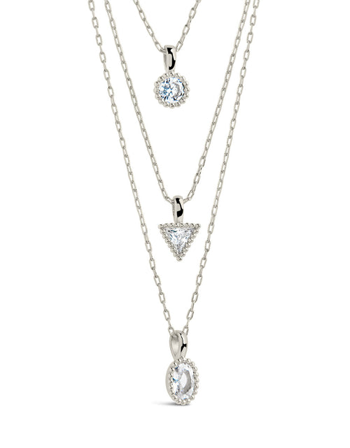 Load image into Gallery viewer, Julie CZ &amp; Layered Chain Necklace by Sterling Forever
