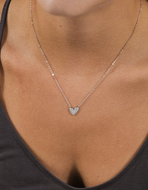 Load image into Gallery viewer, Sterling Silver Mabel CZ Heart Pendant Necklace by Sterling Forever
