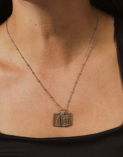 Load image into Gallery viewer, Zodiac Tag Necklace by Sterling Forever
