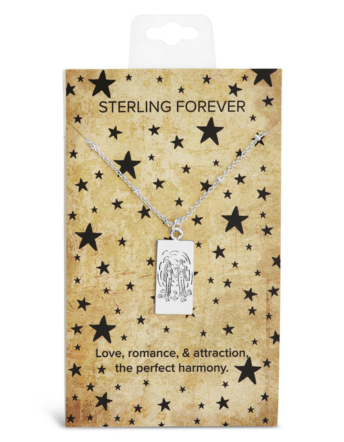 Load image into Gallery viewer, The Lovers Tarot Card Necklace by Sterling Forever
